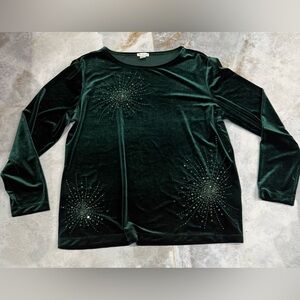 Bechamel Black and White Embellished Long Sleeve Blouse